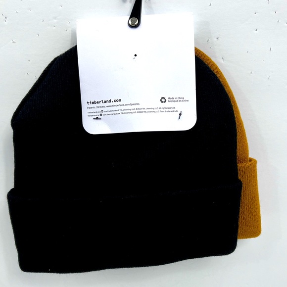 TIMBERLAND, 2 PACK WARM & COMFORTABLE BEANIE SET,ONE SIZE, CAMEL & BLACK, UNISEX - Picture 2 of 14